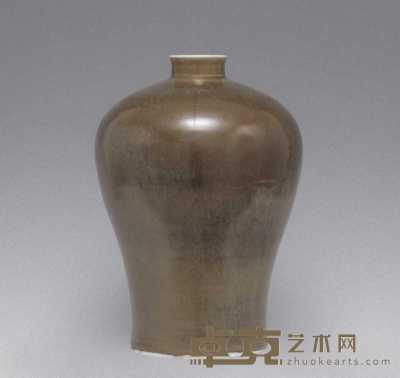 清 鱔鱼黃釉梅瓶 高36cm